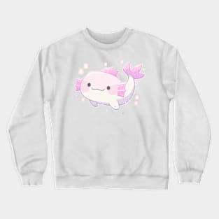 Pink Pastel Axolotl Sticker Cute Crewneck Sweatshirt